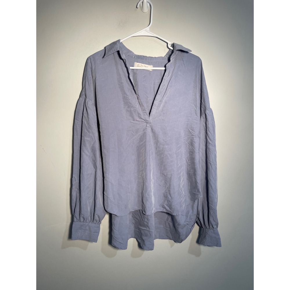 Free People We The Free Love Until Tomorrow Poet Blouse in Sky Size Medium‎